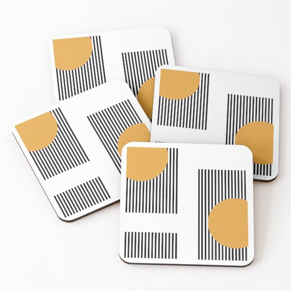 Item preview, Bauhaus Striped Yellow Rings  designed and sold by SunMayDown.