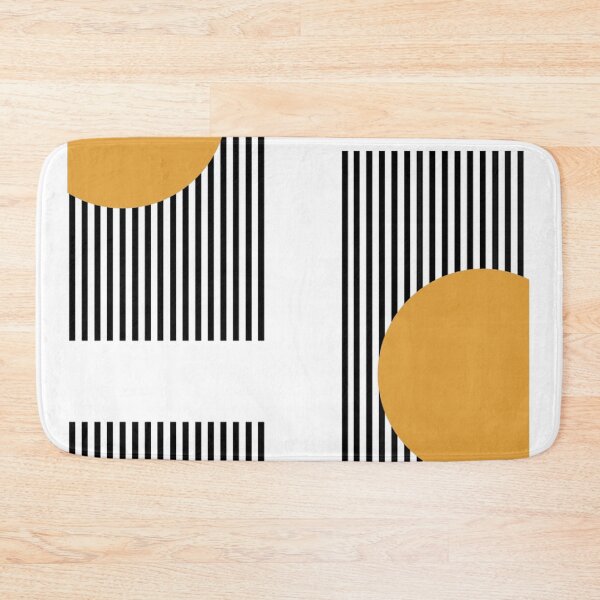Item preview, Bauhaus Striped Yellow Rings  designed and sold by SunMayDown.