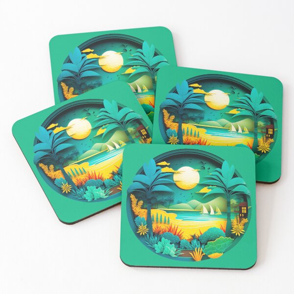 Item preview, Multidimensional Dream Tropical Beach #3 designed and sold by Artistic Pandas.