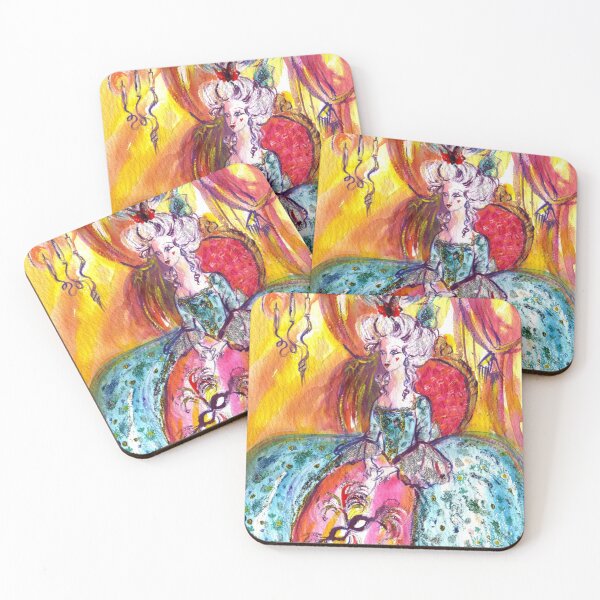 Item preview, VENETIAN MASQUERADE ,COLOMBINA ,LADY WITH BLUE DRESS AND MASK designed and sold by BulganLumini.