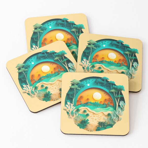 Item preview, Multidimensional Dream Tropical Beach #4 designed and sold by Artistic Pandas.