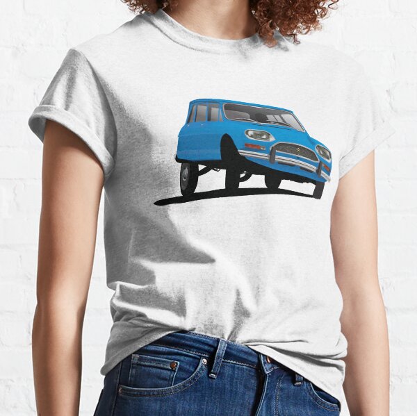 Citroën Ami 8 Break illustration, bleu T-shirt classique