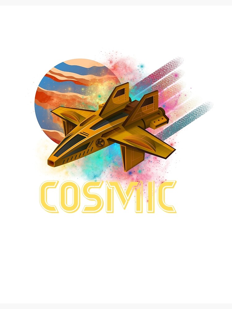 Discover Cosmic adventure retro comic Premium Matte Vertical Poster