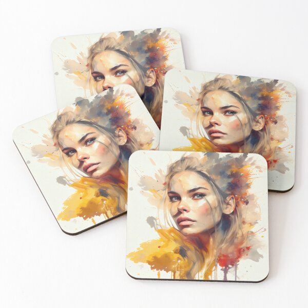 Item preview,  A Breathtaking Watercolor Portrait Abstract art designed and sold by PosterManiaRo.