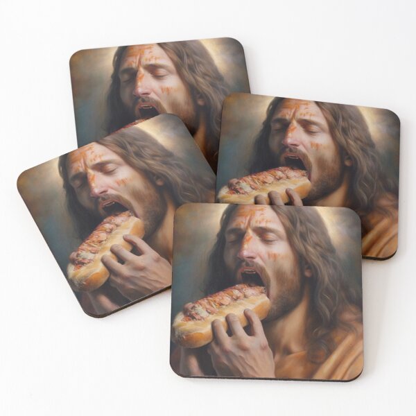 Item preview, Jesus loves hot dogs  designed and sold by MHprinting.
