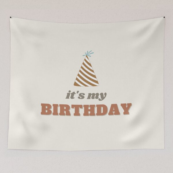 Item preview, It's My Birthday with Hat Vintage Retro Aesthetic Groovy designed and sold by dyeaday.