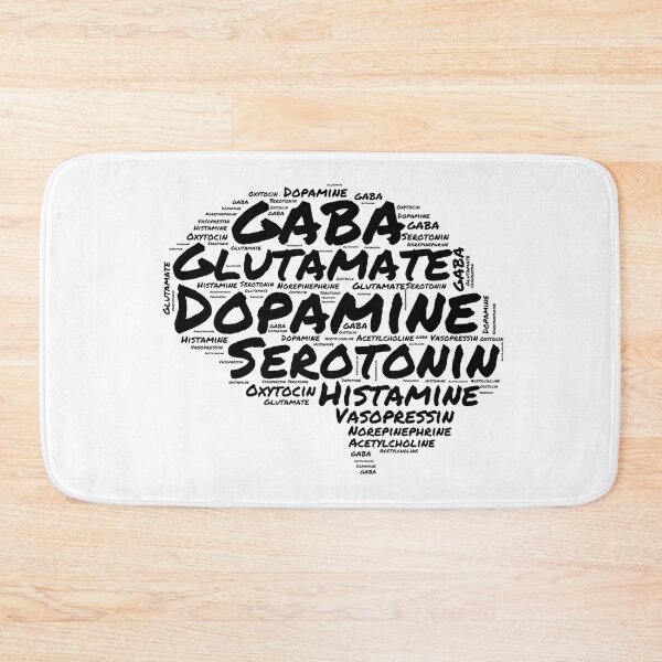 Item preview, Brain Neurotransmitter Word Cloud - Neuroscience, Psychology, Biology, Mind, Brain, Dopamine, Serotonin, Oxytocin designed and sold by jadedscientist.