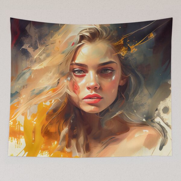 Item preview, Capturing the Essence of Feminine Beauty Abstract art designed and sold by PosterManiaRo.