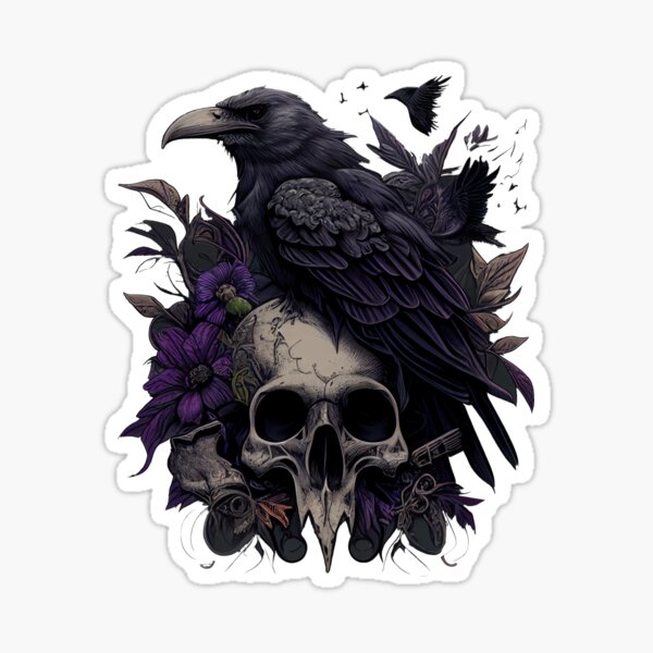 Item preview, Awesome Evil Necromancer Skull and Raven Design designed and sold by NateFellhauer.