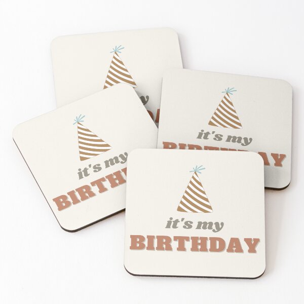 Item preview, It's My Birthday with Hat Vintage Retro Aesthetic Groovy designed and sold by dyeaday.