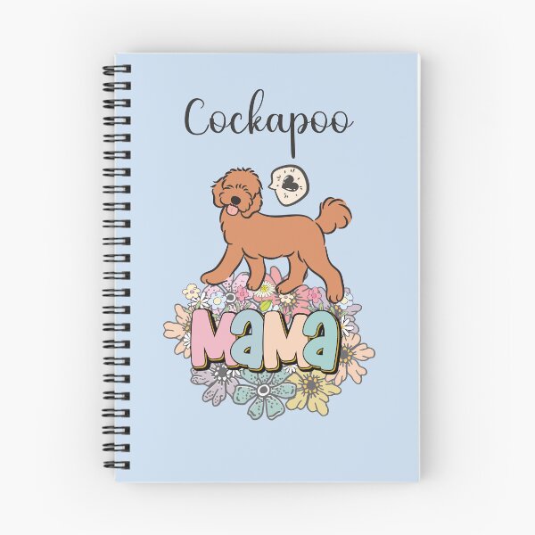 Item preview, Red Cockapoo Mama - light blue designed and sold by Lulupainting.