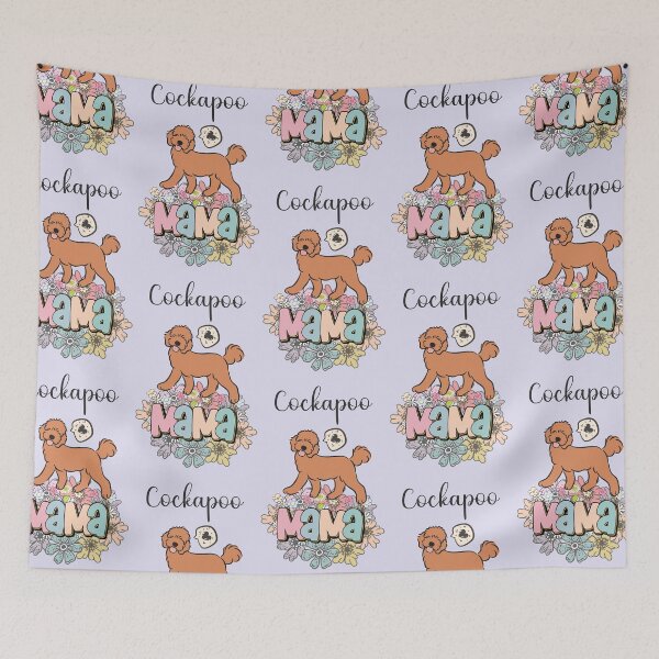 Item preview, Red Cockapoo Mama - lilac designed and sold by Lulupainting.