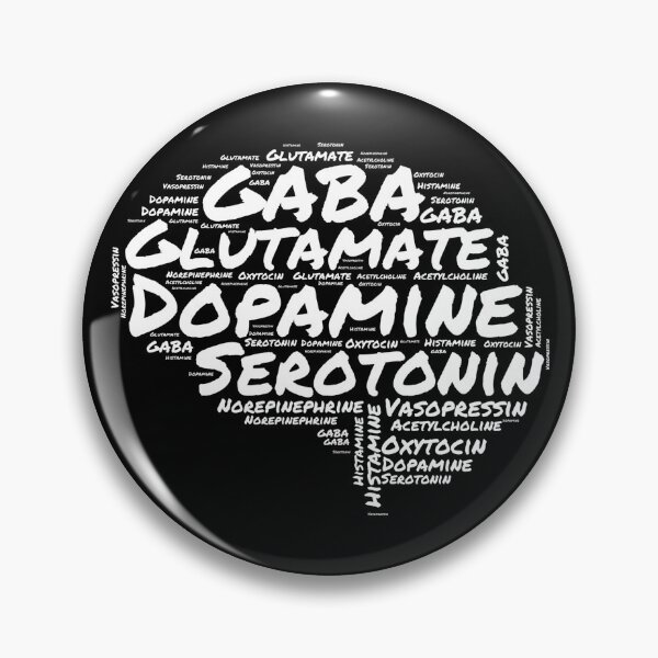 Item preview, Brain Neurotransmitter Word Cloud - Neuroscience, Psychology, Biology, Mind, Brain, GABA, Dopamine, Serotonin, Oxytocin designed and sold by jadedscientist.