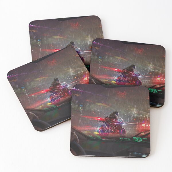 Item preview, Cyberpunk Biker in the Rain designed and sold by Justinian Matieu.