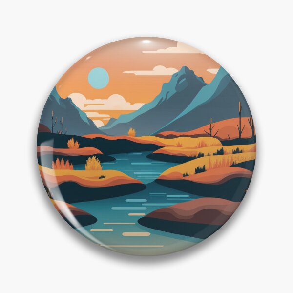 Item preview, Blue sun exoplanet river's valley designed and sold by Art-Faux.
