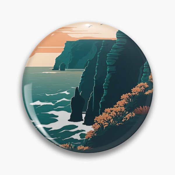 Item preview, Sunset over northern cliffs on the ocean designed and sold by Art-Faux.