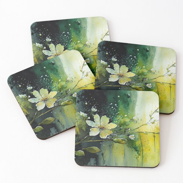 Item preview, Flowers in Spring Yellow and Green Dominant Colors Painting designed and sold by ArtfulAmbitions.