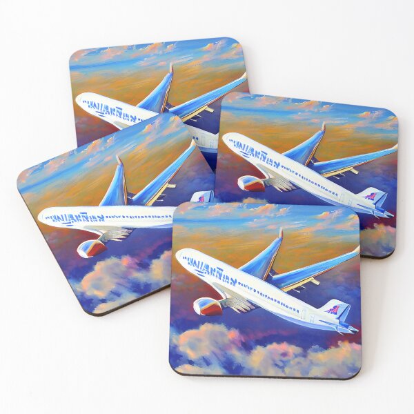 Item preview, Sunset airplane painting designed and sold by lalylaura.