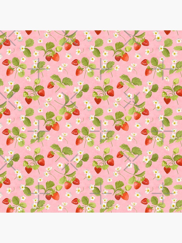 Disover Strawberries Strawberry Farmhouse Farmcore Pattern Premium Matte Vertical Poster