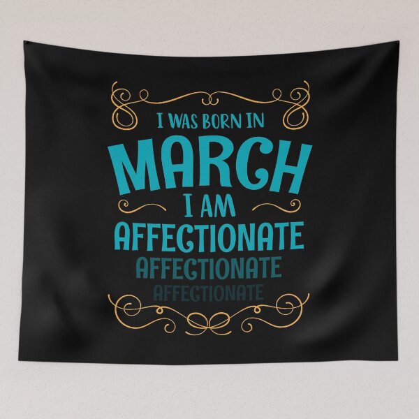 Item preview, I WAS BORN IN MARCH AFFECTIONATE MINIMALIST SIMPLE COOL CUTE GEEK GIFT designed and sold by MimimaStore.