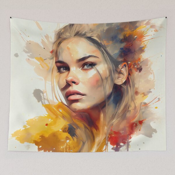 Item preview,  A Breathtaking Watercolor Portrait Abstract art designed and sold by PosterManiaRo.
