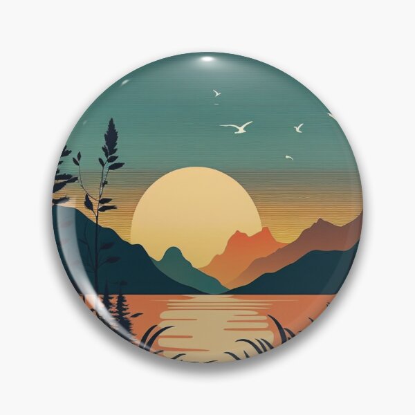 Item preview, Sunset on Lake and Mountains designed and sold by Art-Faux.