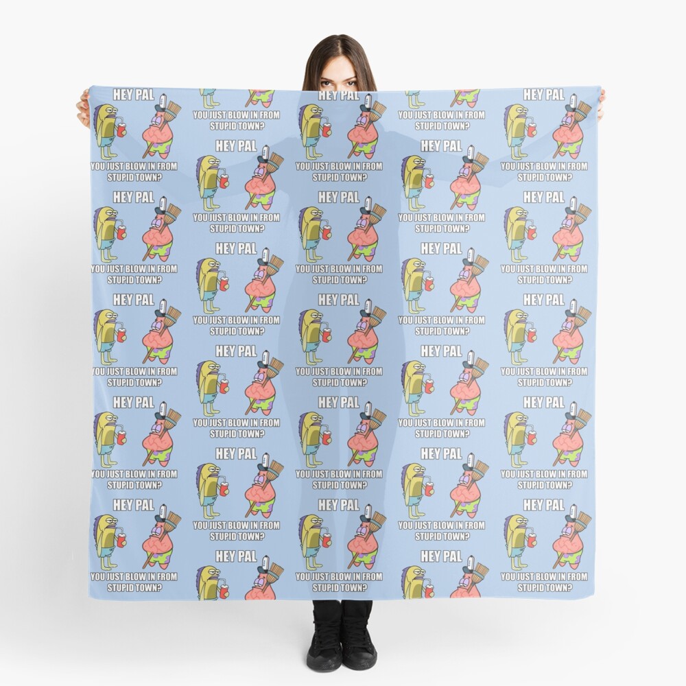 Spongebob Stupid Town Scarf By Sockminkey Redbubble