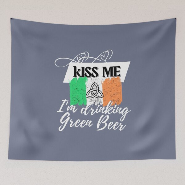 Item preview, Kiss me I'm drinking green beer designed and sold by rocklegends99.