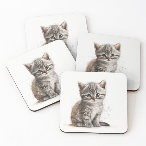 Item preview, Small Cat Kitten Cute Cat Drawing designed and sold by ArtfulAmbitions.