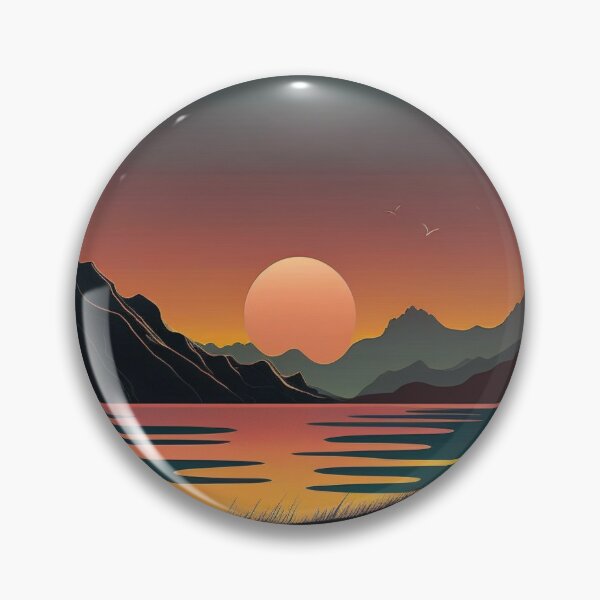 Item preview, Sunrise on Lake and Mountains designed and sold by Art-Faux.
