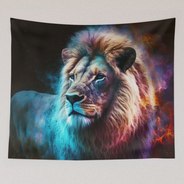 Item preview, A Beautiful Colorful Neon Lion designed and sold by Cute-Jory-Store.
