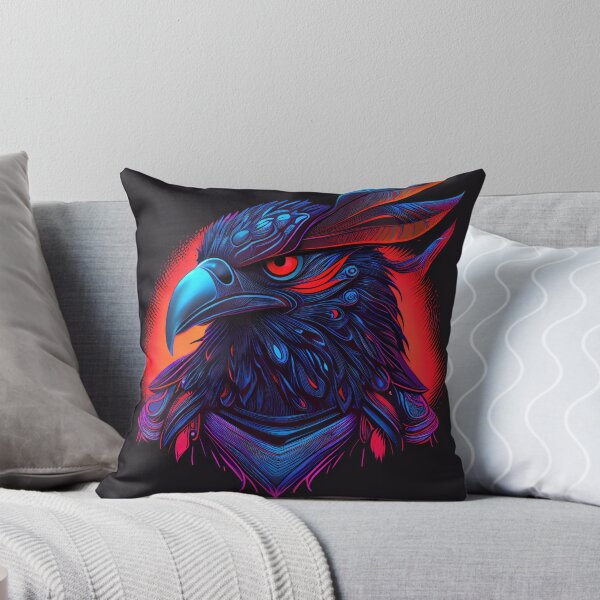 Item preview, Retro Hawk - Synthwave Raven Eagle designed and sold by Odd World.