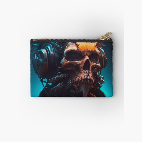 Item preview, Cyberpunk Spaceship Pilot Skull Portrait - Ultra Realistic Concept Art designed and sold by ZickDezine.
