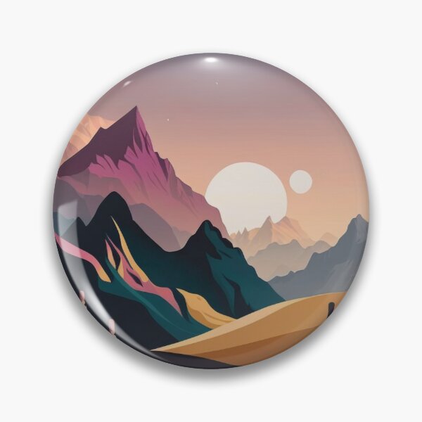 Item preview, Minimal illustration of an exoplanet with two suns  designed and sold by Art-Faux.