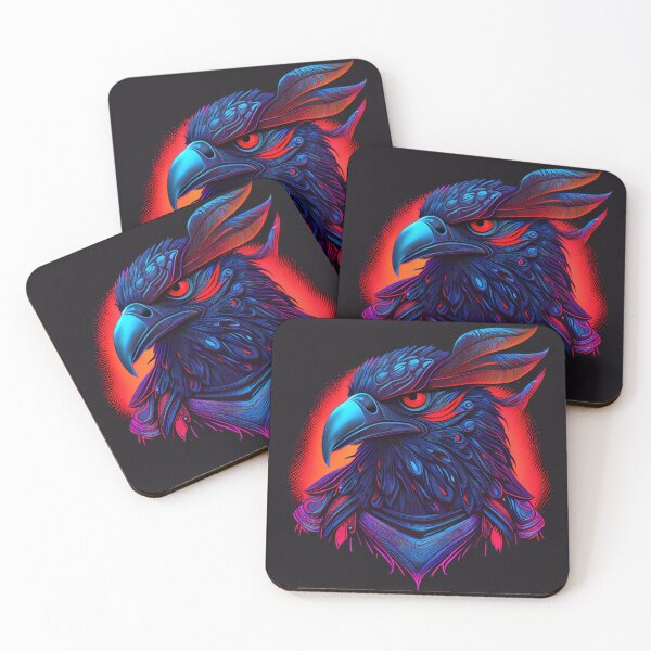 Item preview, Retro Hawk - Synthwave Raven Eagle designed and sold by Odd World.
