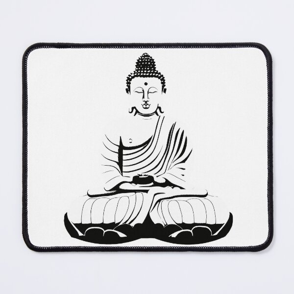 Item preview, Buddha Lines - Black and White designed and sold by StillMeadow.