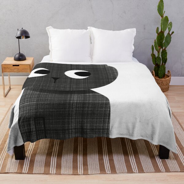 Item preview, black cat with big eyes designed and sold by aikdreams.