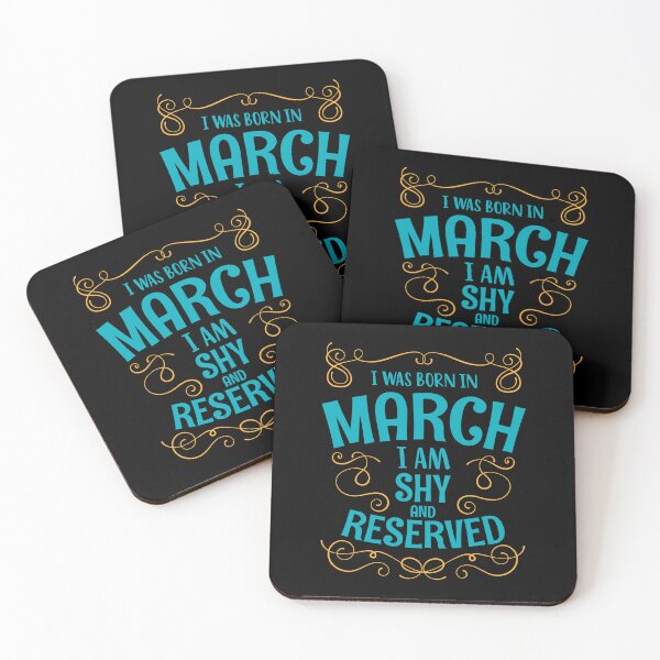 Item preview, I WAS BORN IN MARCH SHY AND RESERVED MINIMALIST SIMPLE COOL CUTE GEEK GIFT designed and sold by MimimaStore.