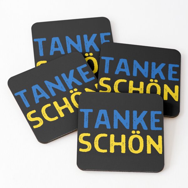 Item preview, Ukraine Support - Tanke Schön - Blue and Yellow Text on Black - Ukrainian Flag  designed and sold by GodsFlagFandom.