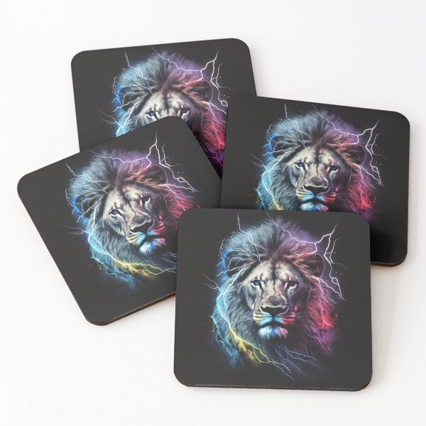 Item preview, A Wild Colorful Neon Lion  designed and sold by Cute-Jory-Store.