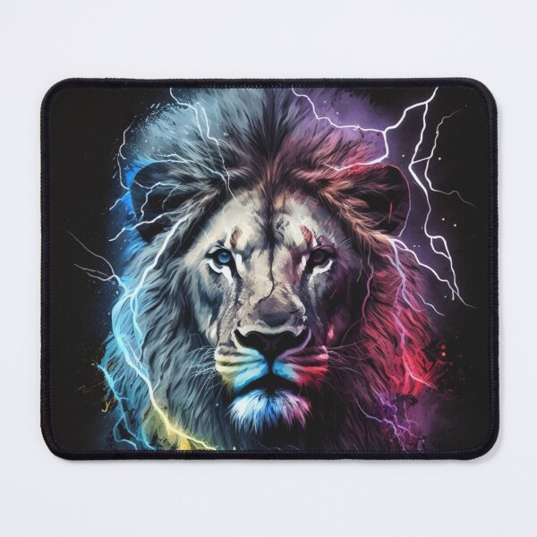 Item preview, A Wild Colorful Neon Lion  designed and sold by Cute-Jory-Store.