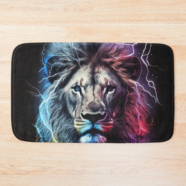 Item preview, A Wild Colorful Neon Lion  designed and sold by Cute-Jory-Store.