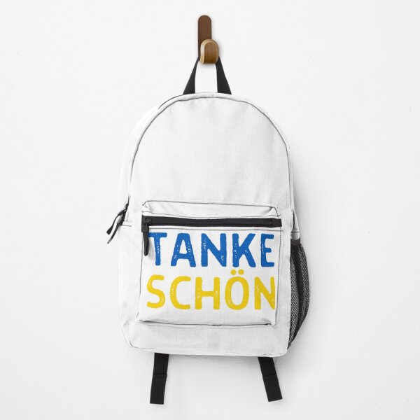 Item preview, Ukraine Support - Tanke Schön - Blue and Yellow Text on White - Ukrainian Flag  designed and sold by GodsFlagFandom.