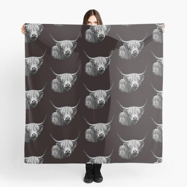 Highland Cow Portrait Scarf