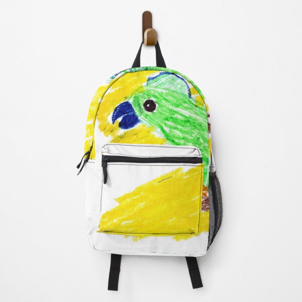 Item preview, Parrot on branch with yellow background designed and sold by MadeBySicilian.