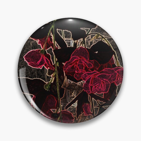 Item preview, Rose tendril red green - digital illusion // designed and sold by Lillrose.