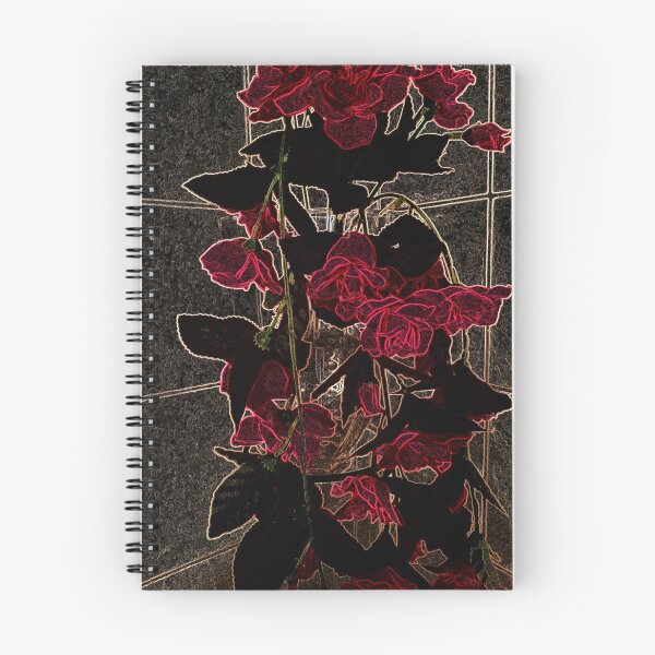 Item preview, Rose tendril red green - digital illusion // designed and sold by Lillrose.