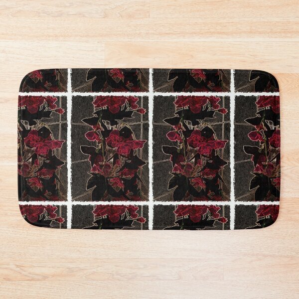 Item preview, Rose tendril red green - digital illusion // designed and sold by Lillrose.