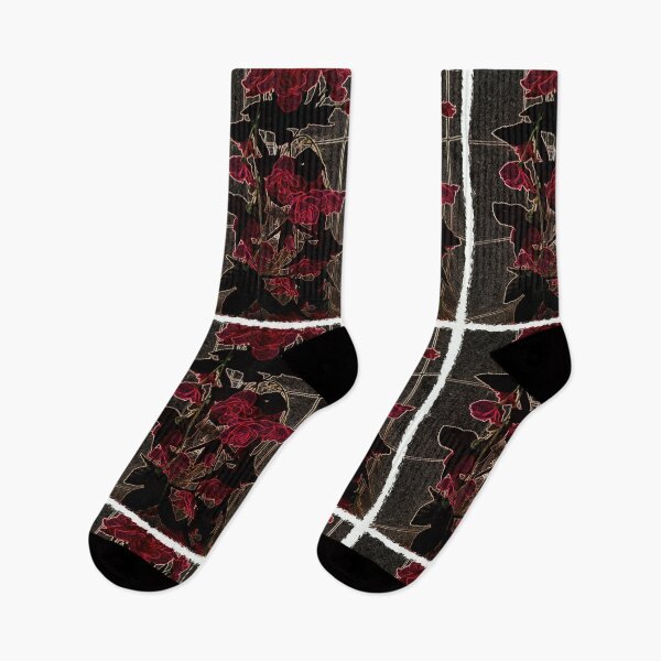 Item preview, Rose tendril red green - digital illusion // designed and sold by Lillrose.