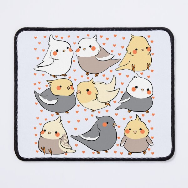 Item preview, Cockatiels cute pattern designed and sold by Yarafantasyart.